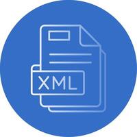 Xml Gradient Line Circle Icon vector