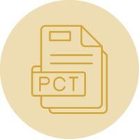 Pct Line Yellow Circle Icon vector