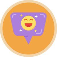 Emoji Flat Multi Circle Icon vector