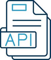 Api Line Blue Two Color Icon vector