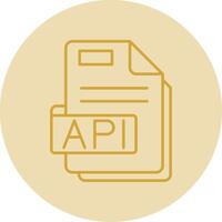 Api Line Yellow Circle Icon vector