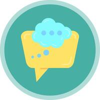 Thinking Flat Multi Circle Icon vector