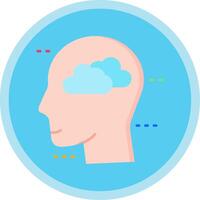 Cloud Flat Multi Circle Icon vector