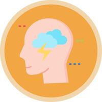 Brainstorm Flat Multi Circle Icon vector