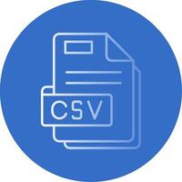 Csv Gradient Line Circle Icon vector