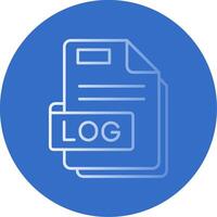 Log Gradient Line Circle Icon vector