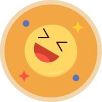 Laugh Flat Multi Circle Icon vector