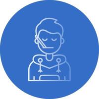 Sick Gradient Line Circle Icon vector