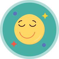 Relieved Flat Multi Circle Icon vector