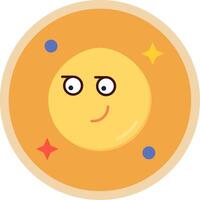 sonriendo plano multi circulo icono vector