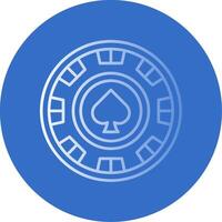 Chip Gradient Line Circle Icon vector