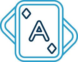 Aces Line Blue Two Color Icon vector