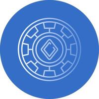 Chip Gradient Line Circle Icon vector