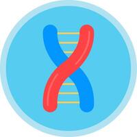 Dna Flat Multi Circle Icon vector