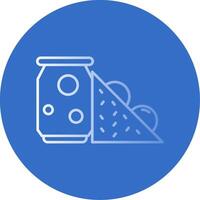Food Gradient Line Circle Icon vector