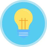 Bulb Flat Multi Circle Icon vector