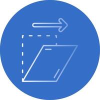 Shear Gradient Line Circle Icon vector