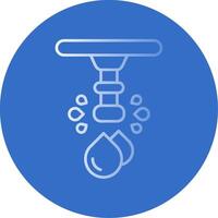 Water Gradient Line Circle Icon vector