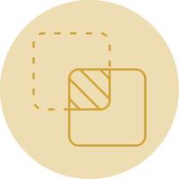 Unite Line Yellow Circle Icon vector