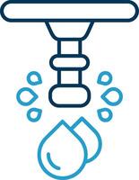 Water Line Blue Two Color Icon vector