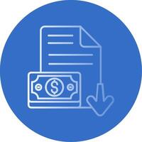 Decrease Gradient Line Circle Icon vector