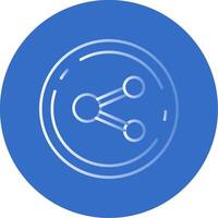 Share Gradient Line Circle Icon vector