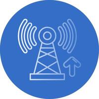 Signal Gradient Line Circle Icon vector