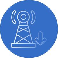 Signal Gradient Line Circle Icon vector