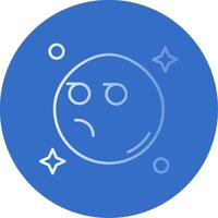 Suspicious Gradient Line Circle Icon vector