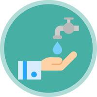 Wudu Flat Multi Circle Icon vector