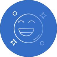 Smile Gradient Line Circle Icon vector