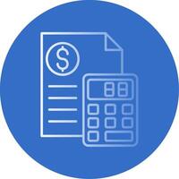 Calculator Gradient Line Circle Icon vector