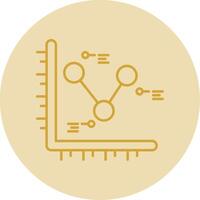 Chart Line Yellow Circle Icon vector