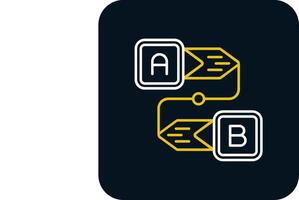 Diagram Line Yellow White Icon vector