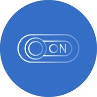 On Gradient Line Circle Icon vector