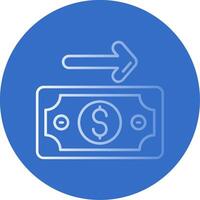 Payment Gradient Line Circle Icon vector