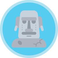 Stonehenge Flat Multi Circle Icon vector