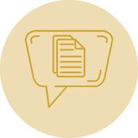 Document Line Yellow Circle Icon vector