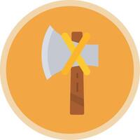 Axe Flat Multi Circle Icon vector