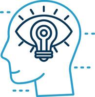 Visualization Line Blue Two Color Icon vector