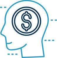 Greed Line Blue Two Color Icon vector