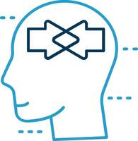 Conflict Line Blue Two Color Icon vector