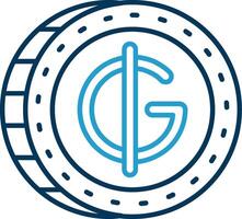 Guarani Line Blue Two Color Icon vector