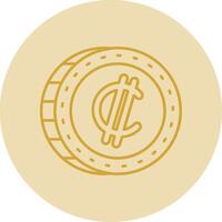 Colon Line Yellow Circle Icon vector