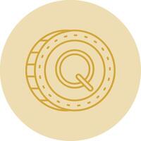 Quetzal Line Yellow Circle Icon vector