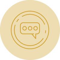 Comment Line Yellow Circle Icon vector