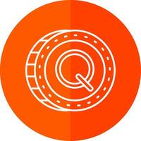 Quetzal Line Red Circle Icon vector