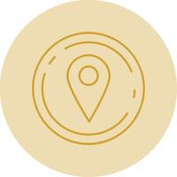 Location Line Yellow Circle Icon vector