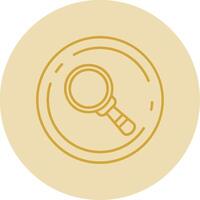 Search Line Yellow Circle Icon vector