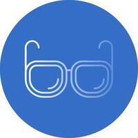 Eyeglasses Gradient Line Circle Icon vector